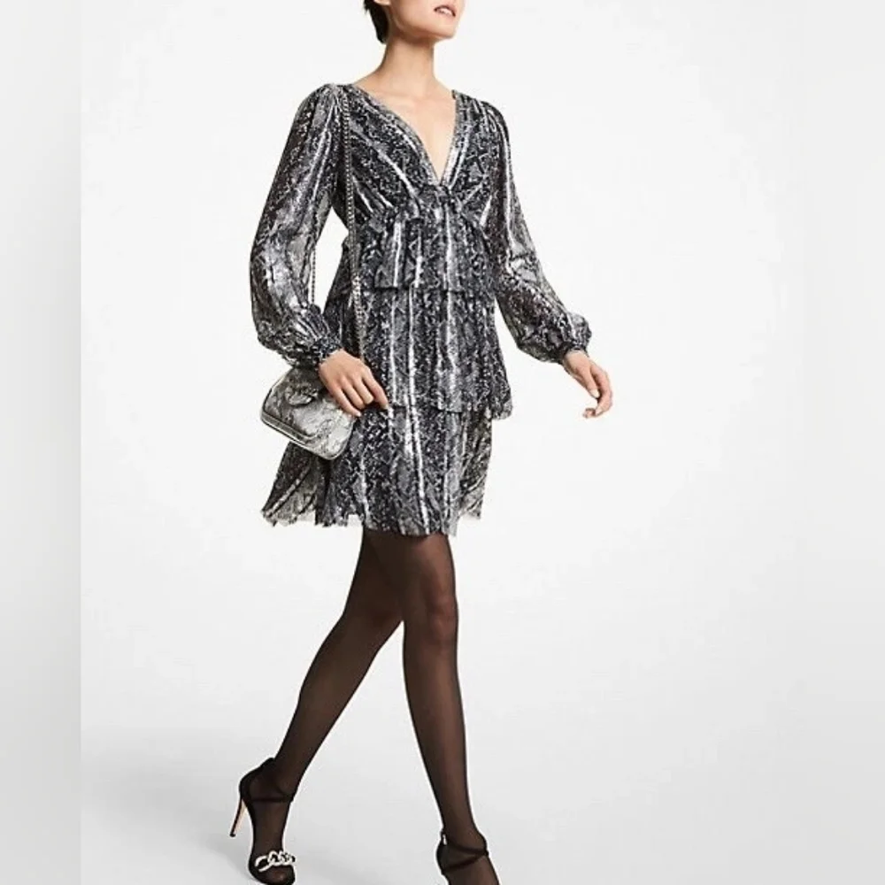 Michael Kors Python Print Mini Dress